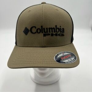 Columbia PHG flex fit size S/M dark khaki and black mess. NWOT